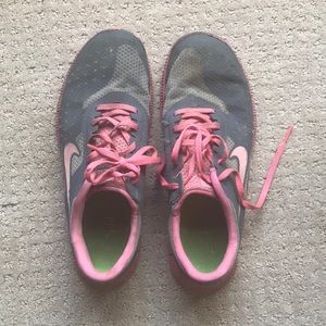 Pink and grey Nike sneakers